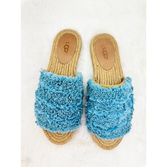 UGG Australia Women's Edith Slide Yarn Slip On Aqua Blue Size 6.5 - Picture 2 of 9